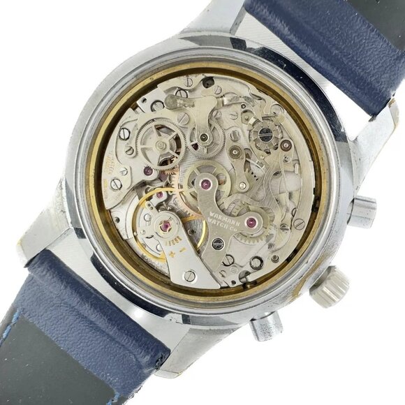 Vintage Wakmann Big Boy 13.36.00 Men Chronograph Watch Valjoux 234 Rare Serviced - Picture 8 of 10